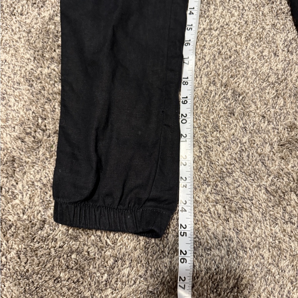 Athleta Black Linen Jogger Pants - Picture 3 of 5